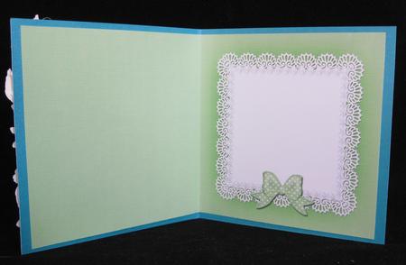 Square Pearls and Lace Card Front or Insert by Suzi Cooper