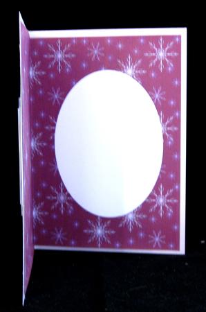 Burgundy Snowflake Insert Matching Drifting Silence in Frame by Suzi Cooper