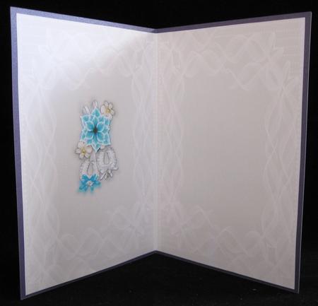 White and Teal Bouquet Wedding Insert by Suzi Cooper