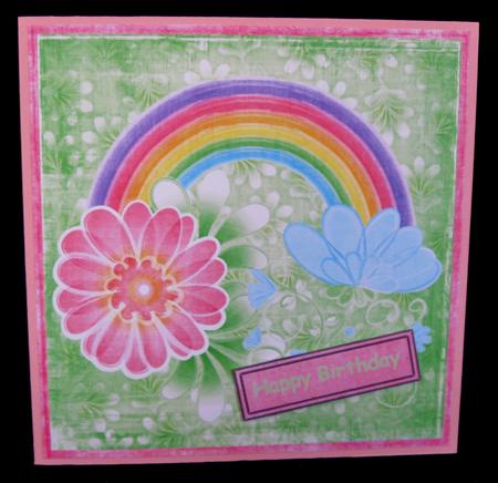 Over the Rainbow 8x8 Square Card Front by Suzi Cooper