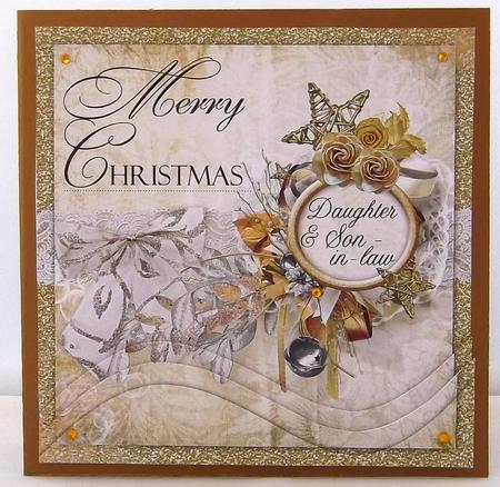 Golden Christmas Daughter & Son-in-law Bottom Swirl Stacker by Suzi Cooper