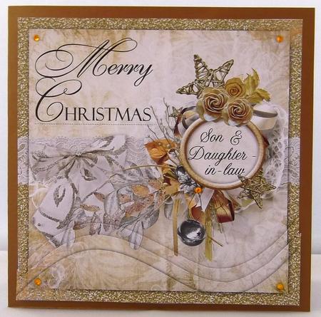 Golden Christmas Son & Daughter-in-law Bottom Swirl Stacker by Suzi Cooper