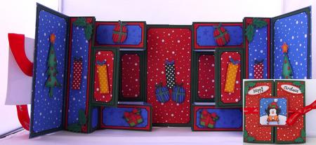 3D Xmas Penguin Double Tri Shutter Card Kit by Suzi Cooper