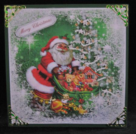 The Frosty Window Christmas Eve Card Topper by Suzi Cooper