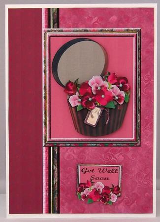 Basket of Pansises Card Front by Suzi Cooper