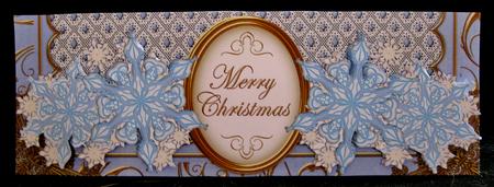 Blue Snowflake Merry Christmas Large Dl Card Kit by Suzi Cooper