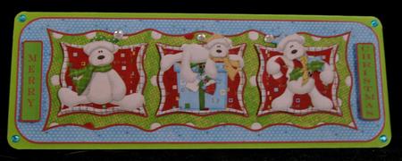 Three Christmas Bears Dl Card by Suzi Cooper