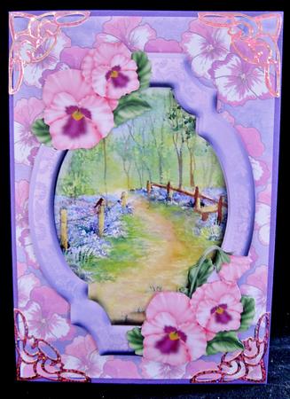 Pink Pansies Vellum by Suzi Cooper