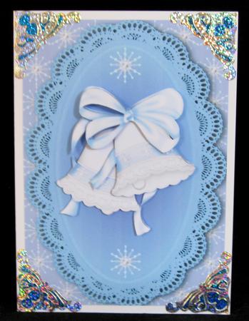 Blue Christmas Snowflake Bells by Suzi Cooper