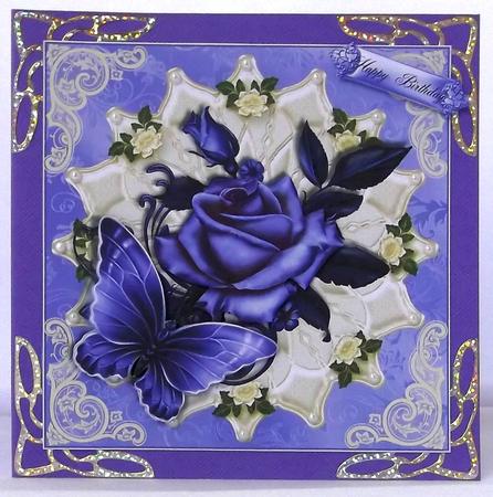 Purple Rose Card Topper by Suzi Cooper