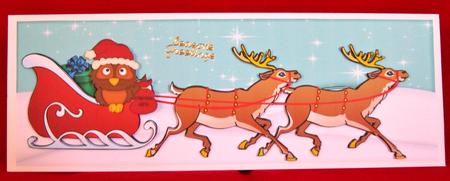 Christmas Owl Delivering Gifts by Suzi Cooper
