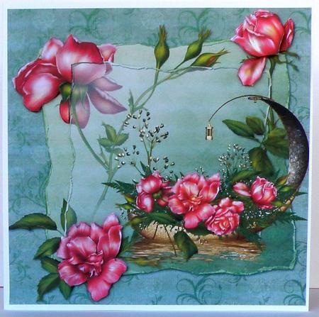 Roses in a Boat by Suzi Cooper
