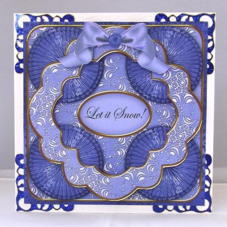Dark Blue Snowflake Let It Snow! 3D Rosette 8in Card Kit by Suzi Cooper
