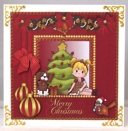 Waiting for Christmas Card Topper by Suzi Cooper