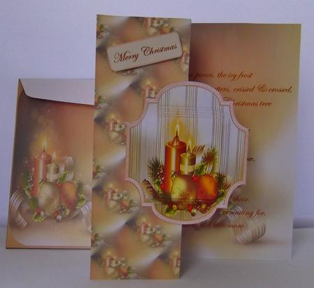 Candles Burn Fold Back Card by Suzi Cooper