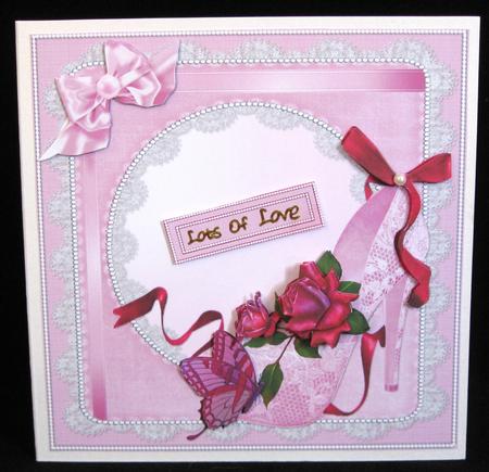 8x8 Twilight Rose Shoe by Suzi Cooper