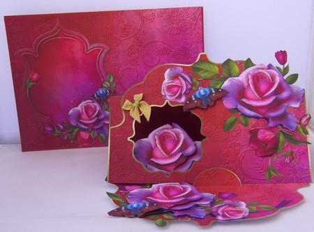 Roses Galore - 3D Aperture Easel Card Kit by Suzi Cooper