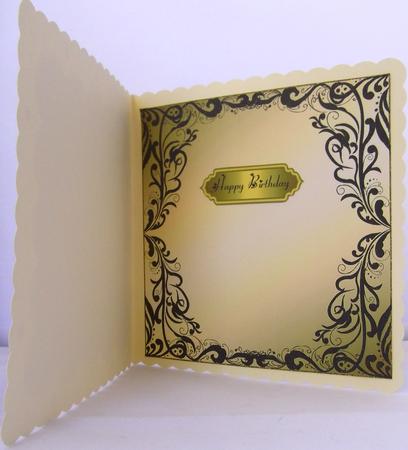 Blank Metallic Card Base with Fancy Border 8 by Suzi Cooper