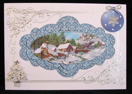 Shaped Pyramid Christmas Scene Topper by Suzi Cooper