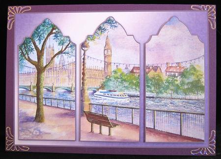 London Embankment Triptych by Suzi Cooper