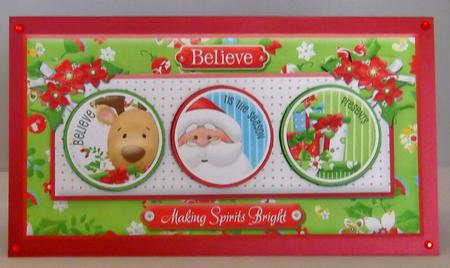 Tis the Season Dl Card Front Santa Reindeer Pressies by Suzi Cooper