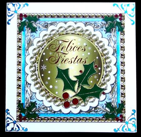 Felices Fiestas Large Fancy Christmas Topper 2 by Suzi Cooper