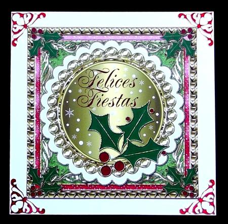 Felices Fiestas Large Fancy Christmas Topper 3 by Suzi Cooper