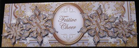 Silver Gold Flake Festive Cheer Large Dl Card Kit by Suzi Cooper