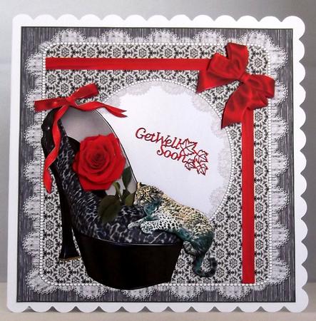 8x8 Leopard Skin Shoes, and Roses by Suzi Cooper