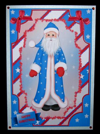 Santa with Stars & Stripes by Suzi Cooper