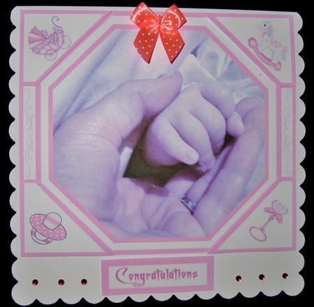 Card Front - New Baby Girl by Suzi Cooper