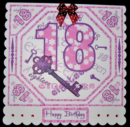 Card Front 18 Pink by Suzi Cooper