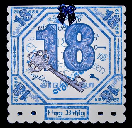 Card Front - 18 Blue by Suzi Cooper