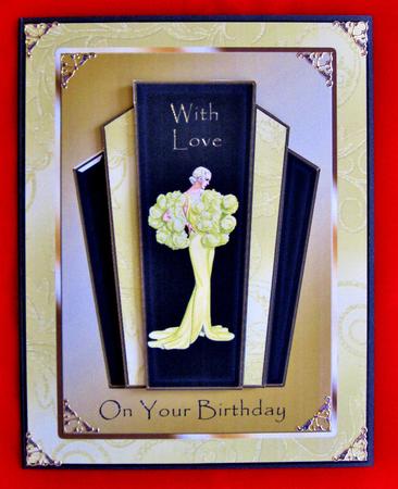 Black & Yellow Deco Lady by Suzi Cooper