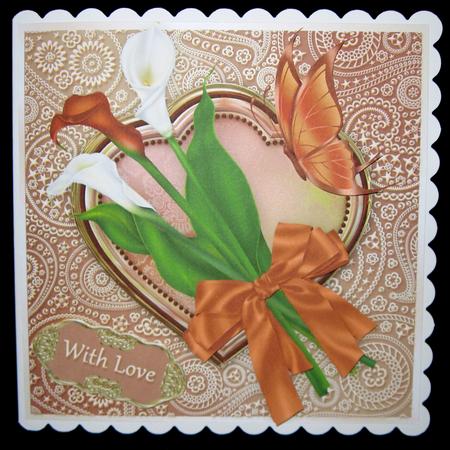 Three Lilies with Love Card Front by Suzi Cooper