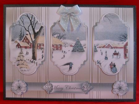 Vintage Winter Village Panel Card by Suzi Cooper