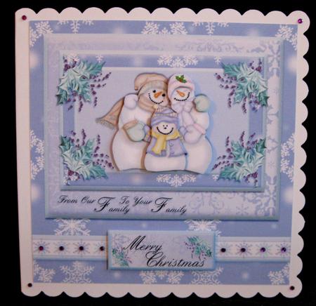 8"x8" Merry Christmas Snowmen from Our Family to Your Family by Suzi Cooper