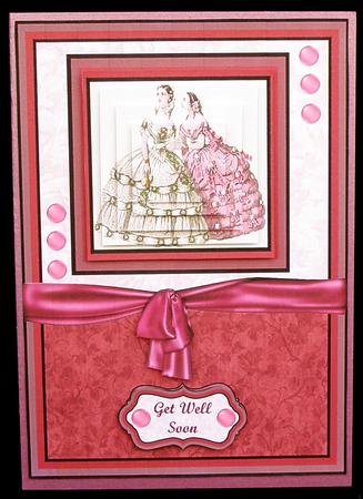 Victorian Ladies Card Front & Pyramid by Suzi Cooper