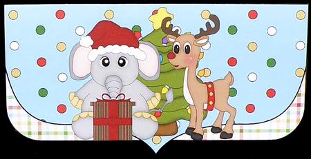 Christmas Elephant Money/voucher Wallet 2 by Suzi Cooper