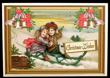 Christmas Winter Scene Decoupage Topper by Suzi Cooper