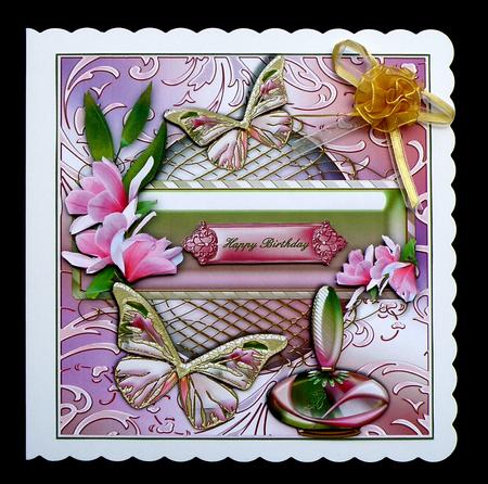 The Pink Perfume Card Topper by Suzi Cooper