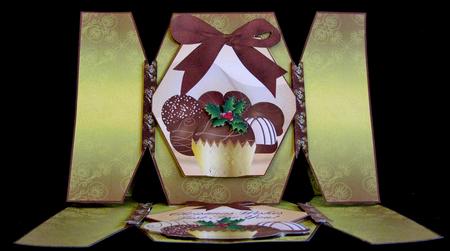 Luxury Chocolate Cracker Easel Card Kit by Suzi Cooper