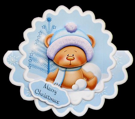 Christmas Wobbles - Teddy Snow Fight by Suzi Cooper