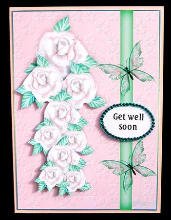 Pik Roses on Embossed Paper by Suzi Cooper