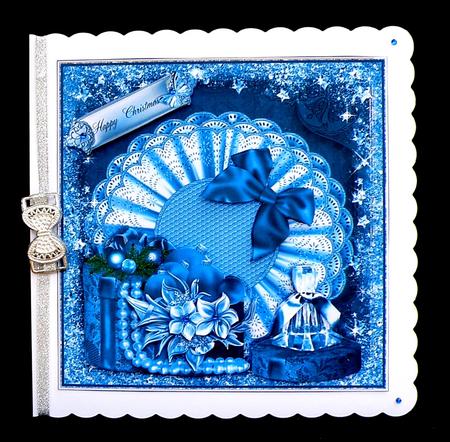 The Christmas Hat Box and Perfume Card Topper by Suzi Cooper