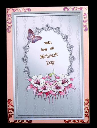 2 Flower and Butterfly Card Fronts by Suzi Cooper