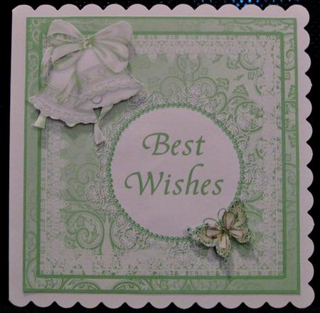 Best Wishes Wedding Day Card with Butterflies by Suzi Cooper