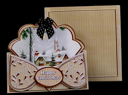 Winter Pub Cream Happy Christmas Scallop Trio Kit by Suzi Cooper