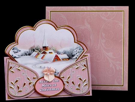 Pink Village Church Across the Miles Scallop Trio Kit by Suzi Cooper