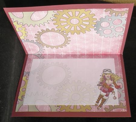 Helga Frost - A5 Winter Wishes Insert - Pink & Brown by Suzi Cooper